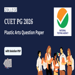 CUET PG 2026 Plastic Arts Question Paper with Solution Pdf
